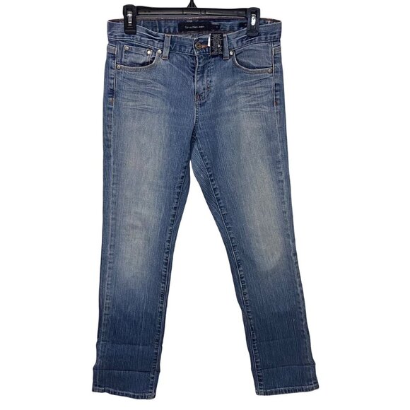 CALVIN KLEIN LEAN‎ straight leg JEANS SIZE 4 - Picture 1 of 9